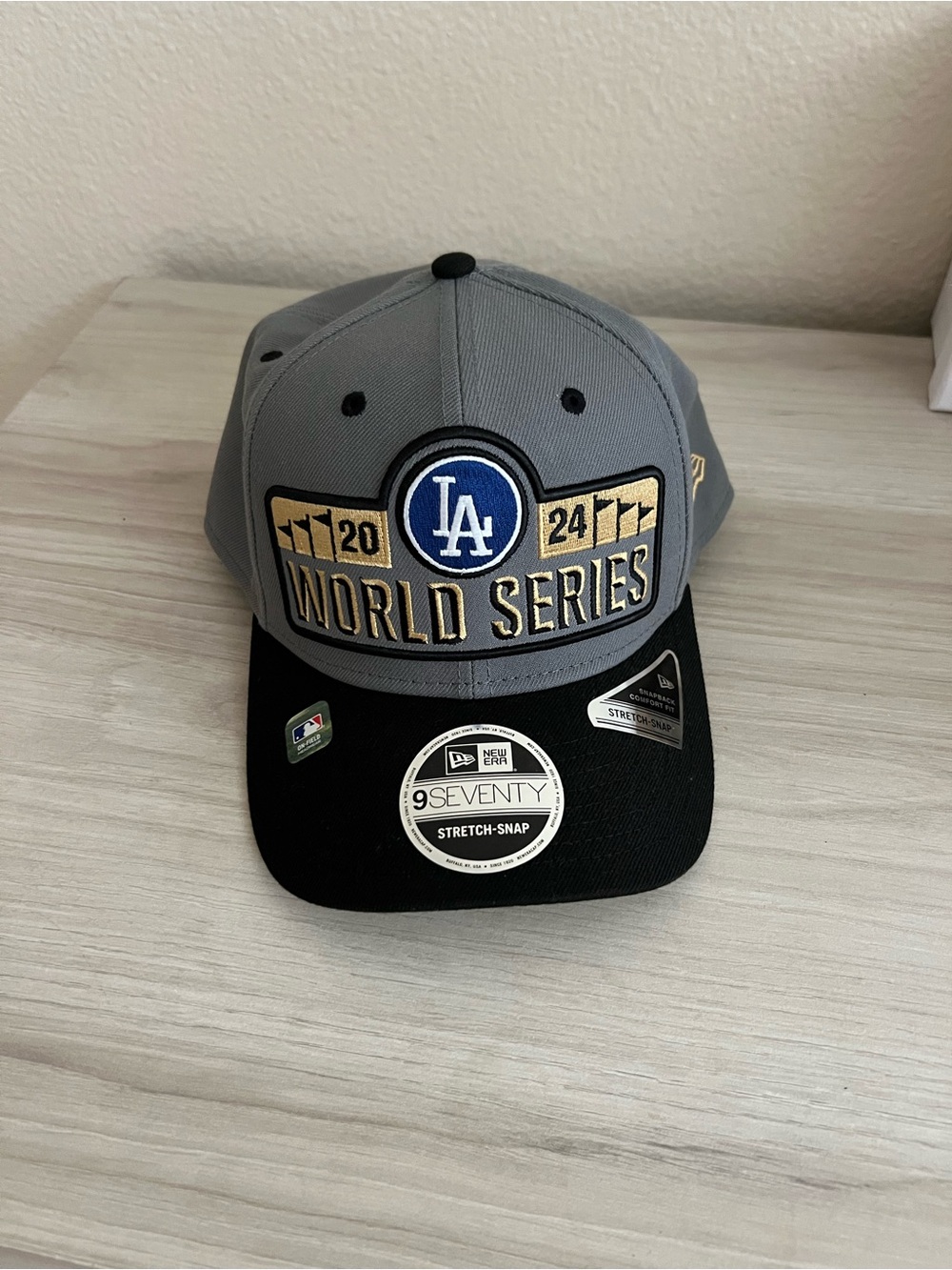 New Era LA Dodgers 2024 World Series 9FIFTY Snapback Hat - Gray/Black/Blue